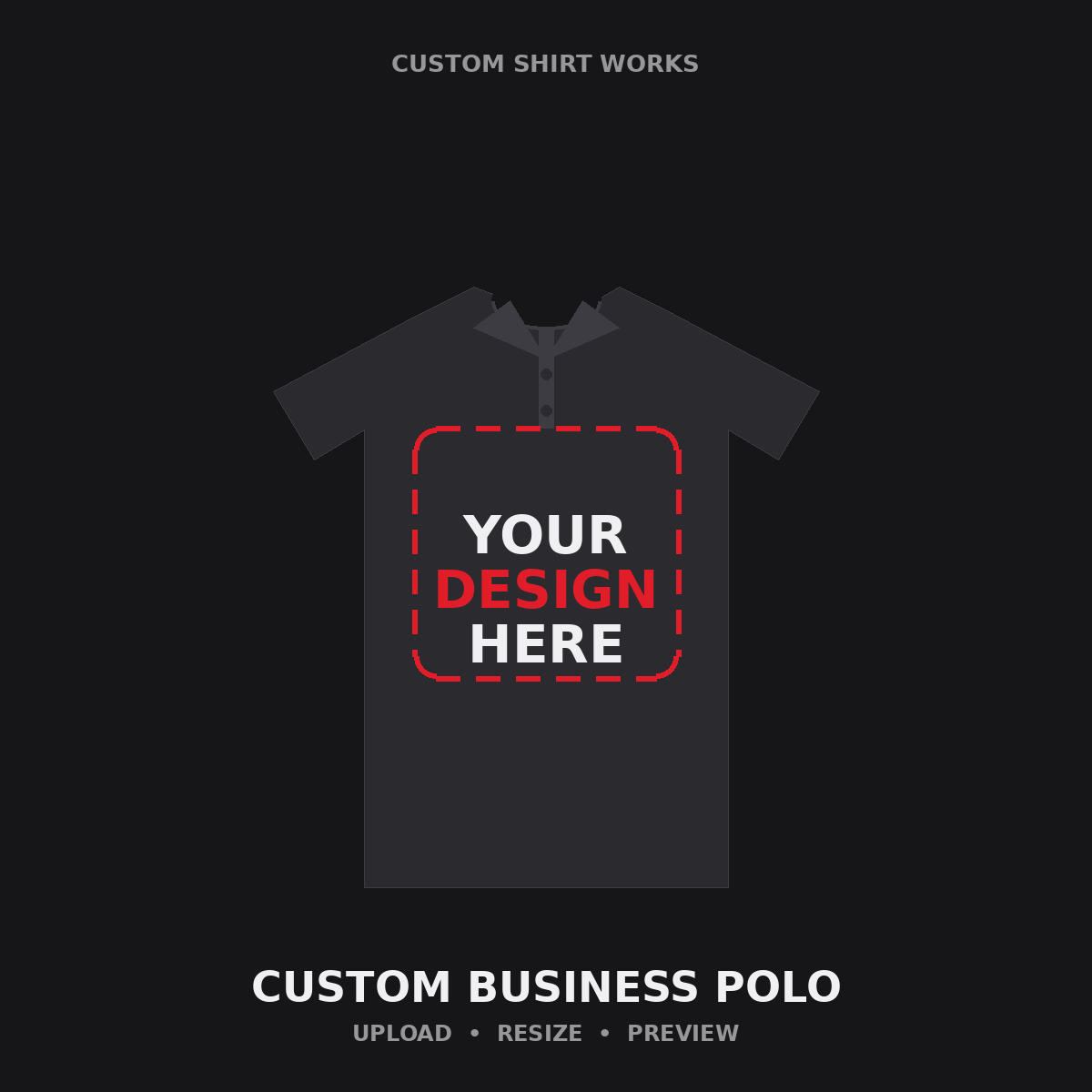 Custom Business Polo — Upload Your Own Design
